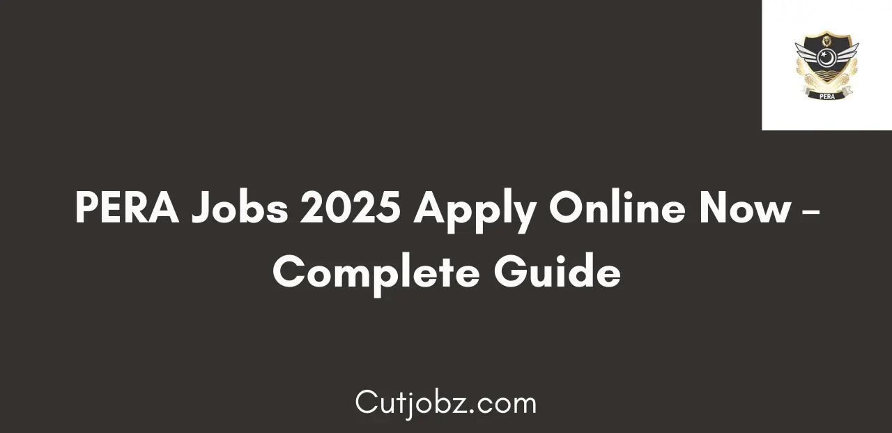 PERA Jobs 2025 Apply Online Now Latest Government Vacancies
